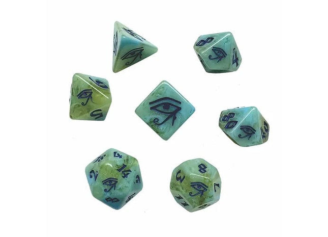 Gamers Guild AZ Black Oak Workshop Oak Workshop: 7-Dice Set: Eye of Horus Black Oak Workshop