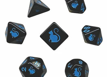 Gamers Guild AZ Black Oak Workshop Oak Workshop: 7-Dice Set: Kitty Clacks - Nebula Black Oak Workshop