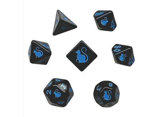 Gamers Guild AZ Black Oak Workshop Oak Workshop: 7-Dice Set: Kitty Clacks - Nebula Black Oak Workshop