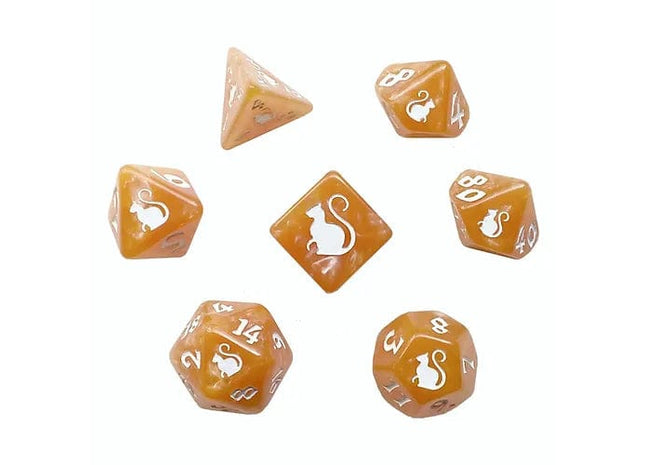 Gamers Guild AZ Black Oak Workshop Oak Workshop: 7-Dice Set: Kitty Clacks - Prowler Black Oak Workshop