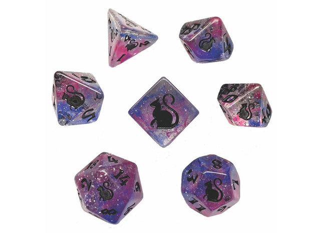 Gamers Guild AZ Black Oak Workshop Oak Workshop: 7-Dice Set: Kitty Clacks - Ripley Black Oak Workshop