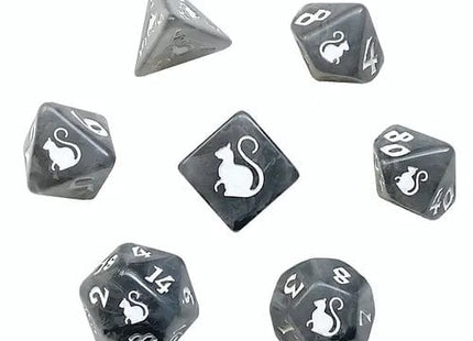 Gamers Guild AZ Black Oak Workshop Oak Workshop: 7-Dice Set: Kitty Clacks - Tom Black Oak Workshop