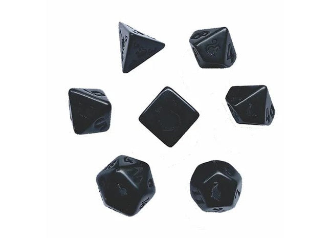 Gamers Guild AZ Black Oak Workshop Oak Workshop: 7-Dice Set: Kitty Clacks - Void Black Oak Workshop