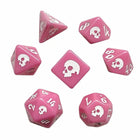 Gamers Guild AZ Black Oak Workshop Oak Workshop: 7-Dice Set: Pink Death Black Oak Workshop