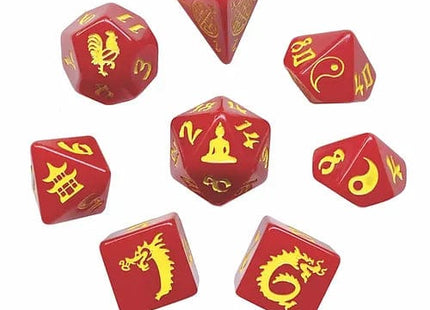 Gamers Guild AZ Black Oak Workshop Workshop: 7-Dice Set: Double Dragon Black Oak Workshop