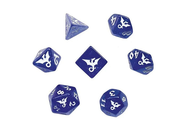 Gamers Guild AZ Black Oak Workshop Workshop: 7-Dice Set:  Glitter Dragon Indigore Black Oak Workshop