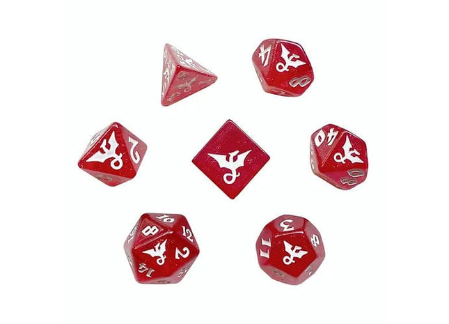 Gamers Guild AZ Black Oak Workshop Workshop: 7-Dice Set:  Glitter Dragon Sparklefury Black Oak Workshop