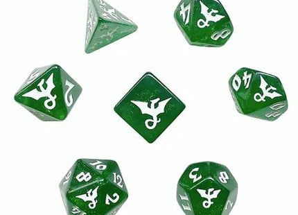Gamers Guild AZ Black Oak Workshop Workshop: 7-Dice Set:  Glitter Dragon Veridius Black Oak Workshop