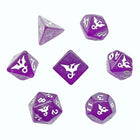 Gamers Guild AZ Black Oak Workshop Workshop: 7-Dice Set:  Glitter Dragon Violet Black Oak Workshop