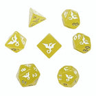 Gamers Guild AZ Black Oak Workshop Workshop: 7-Dice Set:  Glitter Dragon Yellow Black Oak Workshop