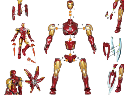 Gamers Guild AZ Blokees Blokees: Marvel Infinity Saga - DX Champion Class Iron Man MK85 Model Kit Toy Temple