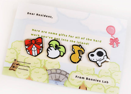 Gamers Guild AZ Bonnies Lab Animal Crossing: Enamel Pins Set (Island) Faire