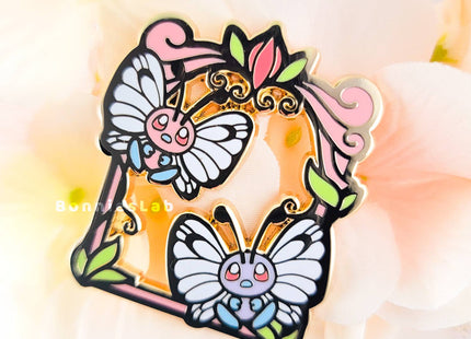 Gamers Guild AZ Bonnies Lab Ash's Butterfree & Shiny Butterfree Enamel Pin Faire