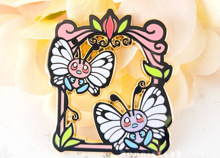 Gamers Guild AZ Bonnies Lab Ash's Butterfree & Shiny Butterfree Enamel Pin Faire