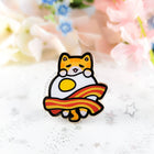 Gamers Guild AZ Bonnies Lab Bacon and Egg Cat Enamel Pin Faire