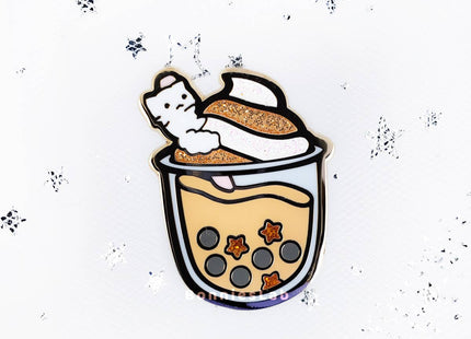 Gamers Guild AZ Bonnies Lab Boba Milk Tea Enamel Pin Faire