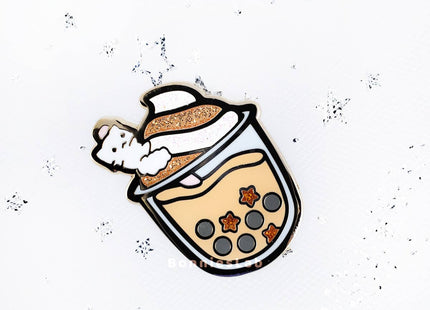 Gamers Guild AZ Bonnies Lab Boba Milk Tea Enamel Pin Faire