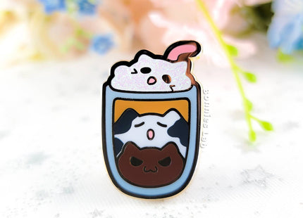 Gamers Guild AZ Bonnies Lab Cappuccino Cat Enamel Pin Faire