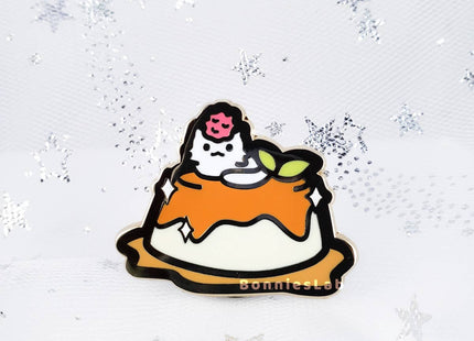 Gamers Guild AZ Bonnies Lab Caramel Flan Enamel Pin Faire
