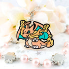 Gamers Guild AZ Bonnies Lab Charizard Epoxy Acrylic Keychain Charm Faire