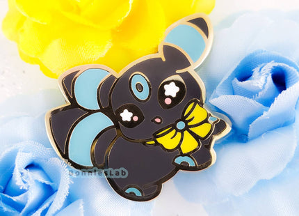 Gamers Guild AZ Bonnies Lab Chibi Shiny Umbreon Enamel Pin (glows in the dark) Faire
