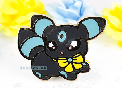 Gamers Guild AZ Bonnies Lab Chibi Shiny Umbreon Enamel Pin (glows in the dark) Faire