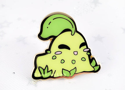Gamers Guild AZ Bonnies Lab Chikorita Enamel Pin Faire