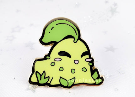 Gamers Guild AZ Bonnies Lab Chikorita Enamel Pin Faire