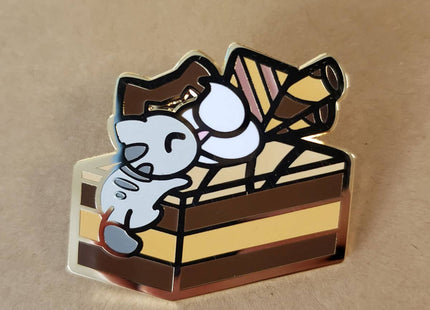 Gamers Guild AZ Bonnies Lab Chocolate Cake Enamel Pin Faire