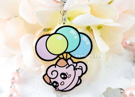 Gamers Guild AZ Bonnies Lab Clefairy Epoxy Acrylic Keychain Charm Faire