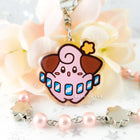 Gamers Guild AZ Bonnies Lab Cleffa Epoxy Acrylic Keychain Charm Faire