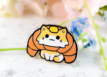 Gamers Guild AZ Bonnies Lab Croissant Cat Enamel Pin Faire