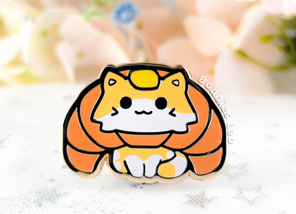 Gamers Guild AZ Bonnies Lab Croissant Cat Enamel Pin Faire