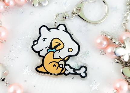 Gamers Guild AZ Bonnies Lab Cubone Epoxy Acrylic Keychain Charm Faire