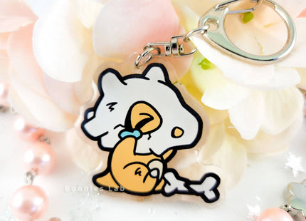 Gamers Guild AZ Bonnies Lab Cubone Epoxy Acrylic Keychain Charm Faire
