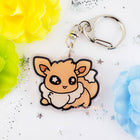 Gamers Guild AZ Bonnies Lab Eevee Epoxy Acrylic Keychain Charm Faire