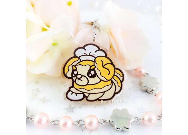 Gamers Guild AZ Bonnies Lab Fidough Epoxy Acrylic Keychain Charm Faire