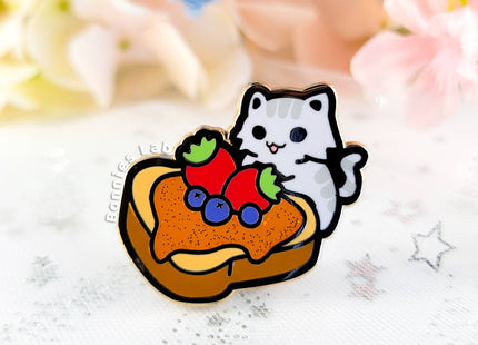 Gamers Guild AZ Bonnies Lab French Toast Cat Enamel Pin Faire