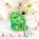 Gamers Guild AZ Bonnies Lab Grumpy Lizard Tyranitar Epoxy Acrylic Keychain Charm Faire