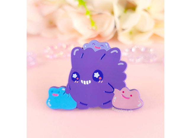 Gamers Guild AZ Bonnies Lab Happy Ghost Family Soft Dyed Enamel Pin Faire