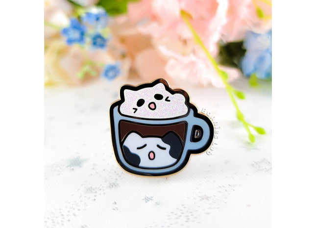 Gamers Guild AZ Bonnies Lab Latte Cat Enamel Pin Faire