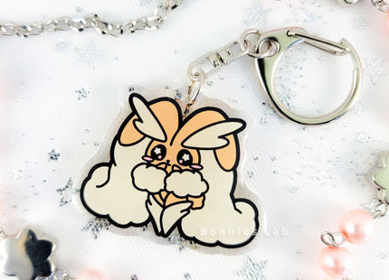 Gamers Guild AZ Bonnies Lab Lopunny Epoxy Acrylic Keychain Charm Faire