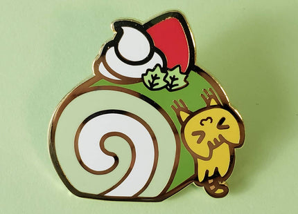 Gamers Guild AZ Bonnies Lab Matcha Green Tea Roll Cake Enamel Pin Faire