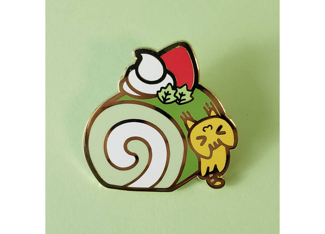 Gamers Guild AZ Bonnies Lab Matcha Green Tea Roll Cake Enamel Pin Faire