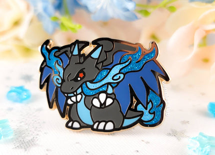 Gamers Guild AZ Bonnies Lab Mega Charizard X Enamel Pin Faire
