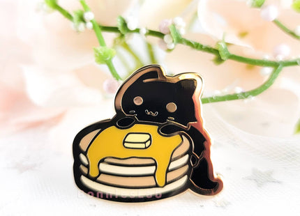 Gamers Guild AZ Bonnies Lab Pancake Black Cat Enamel Pin Faire