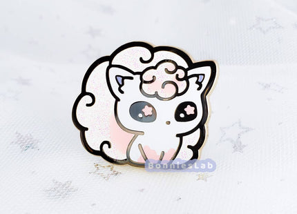 Gamers Guild AZ Bonnies Lab Pokemon - Shiny Alolan Vulpix Enamel Pin Faire