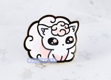Gamers Guild AZ Bonnies Lab Pokemon - Shiny Alolan Vulpix Enamel Pin Faire