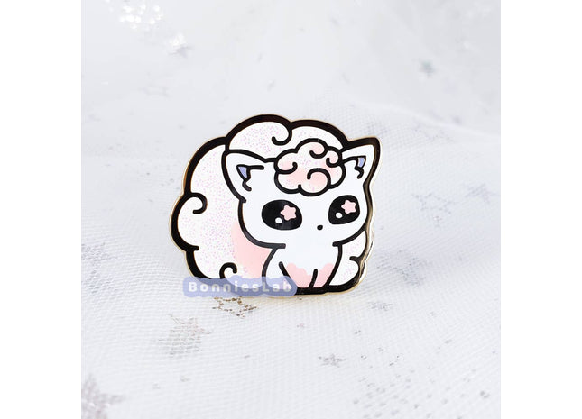 Gamers Guild AZ Bonnies Lab Pokemon - Shiny Alolan Vulpix Enamel Pin Faire
