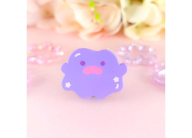 Gamers Guild AZ Bonnies Lab Puddle Pal Purple Soft Dyed Enamel Pin Faire